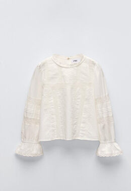 Zara Girl's White Blouse